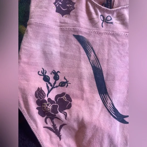 Serpent & Bow Madder Root Dyed Leotard underwear swimsuit - Picture 9 of 15